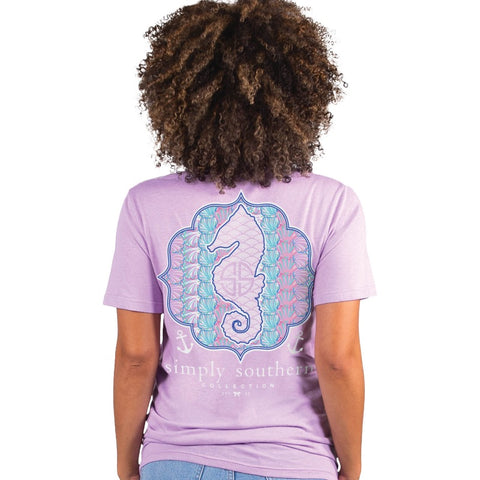 Simply Southern Sea Horse Purple T-Shirt