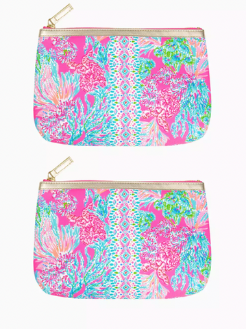Lilly Pulitzer Insulated Snack Bag Set, Seaing Things