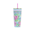 Lilly Pulitzer Tumbler With Lid, Totally Blossom