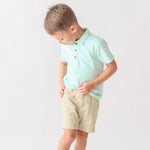 Light aqua Short Sleeve Polo