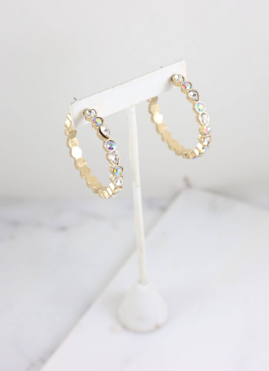 Brandywine Stone Hoop Earring OPAL