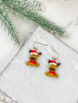 Reindeer Clay Dangle Earrings