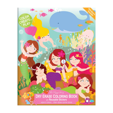 Magical Mermaids Dry Erase Coloring Book