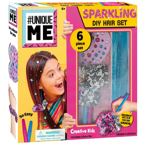 Unique Me Sparkling DIY Hair Set For Kids 6+