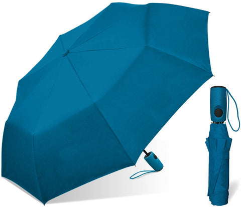 42" Automatic Open Super Mini Umbrella in Solid Teal
