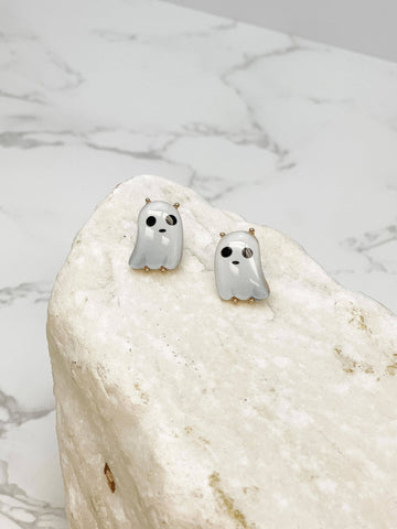 Halloween Ghost Printed Stud Earrings