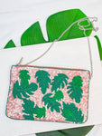 Sequin Palm Leaf Crossbody Bag