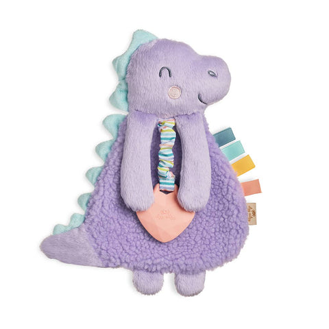 NEW Itzy Lovey™ Purple Dino Plush with Silicone Teether Toy