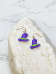 Clay Witch Hat Dangle Earrings
