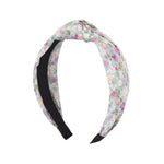 FLORAL PRINT KNOTTED HEADBAND-Purple