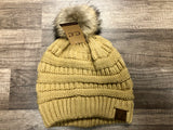 Classic Fur Pom C.C. Beanie