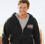 Hold Fast Mens Zip Hooded Sweatshirt Hold Fast Flag