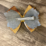 Pumpkin Leatherette Bow