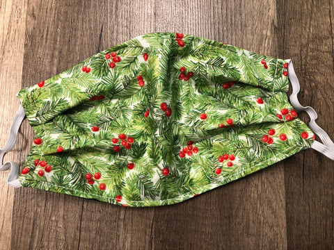 Foil Holly Leaves Mask