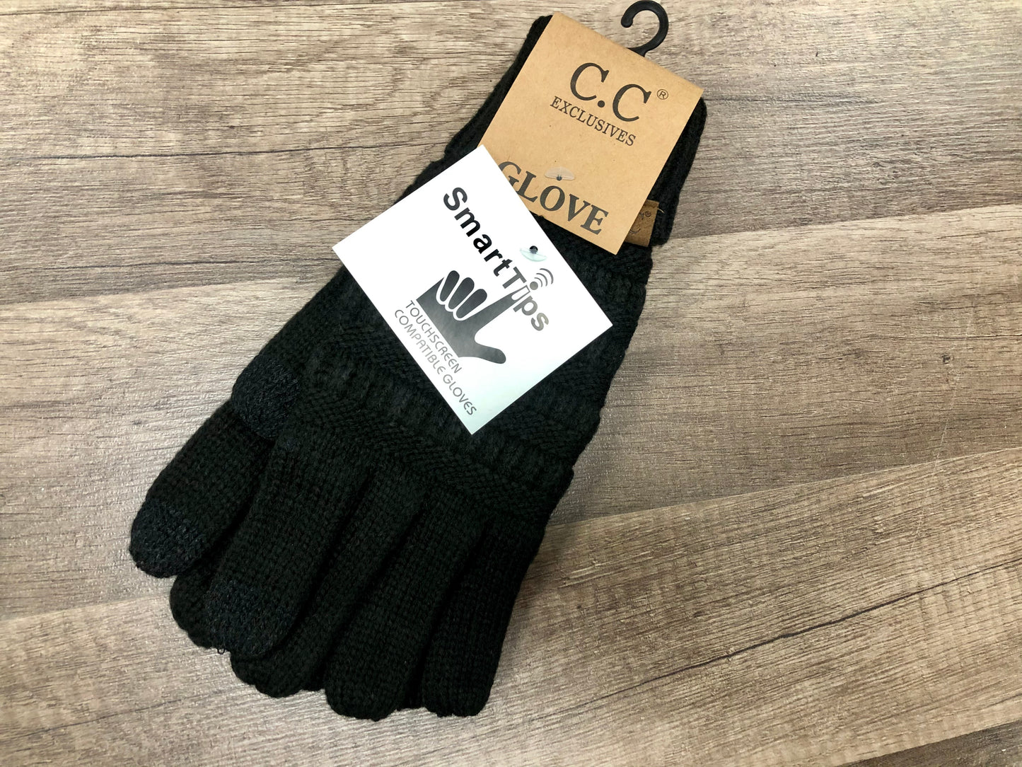 C.C. Beanie Adult Knit Gloves with SmartTips Technolog