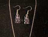 Purple Gummy Bear Earring and Necklace Set