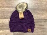 Classic Fur Pom C.C. Beanie