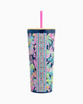 Lilly Pulitzer Tumbler with Straw, Seen and Herd