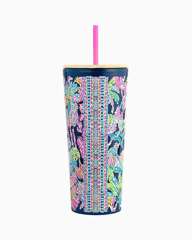Lilly Pulitzer Tumbler with Straw, Seen and Herd