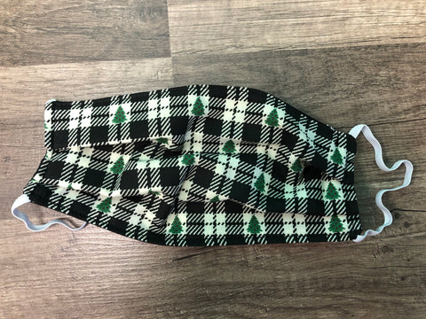 Tree Buffalo Plaid Mask