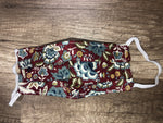 Burgundy Paisley Mask
