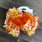Candy Corn Large Boutique Bow