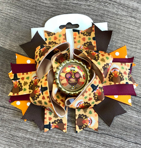 Thanksgiving Turkey Bow