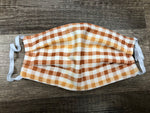 Burnt Orange & Golden Plaid Mask
