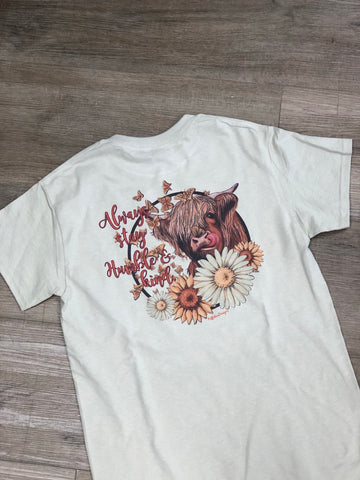 Keffalas Designs Short Sleeve T-Shirt-Sunflower Cow