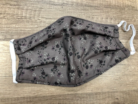 Black and Mauve Roses Mask