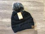 Classic Fur Pom C.C. Beanie