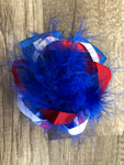 Patriotic feathered bow