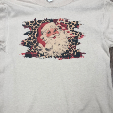 Santa leopard print shirt