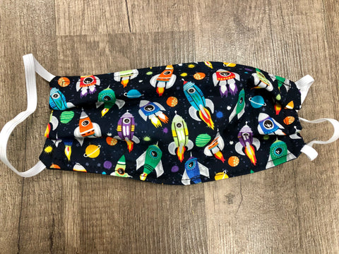 Cartoon Rocket Ship Mask