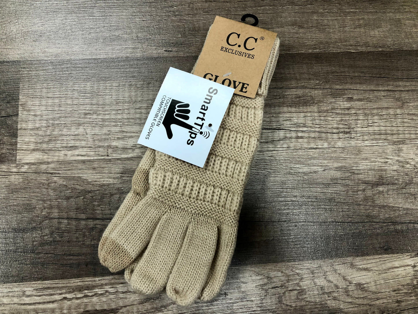 C.C. Beanie Adult Knit Gloves with SmartTips Technolog