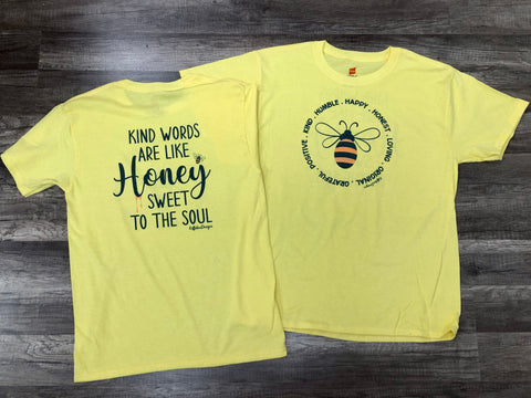 Keffalas Designs Bee Kind Like Honey T-Shirt