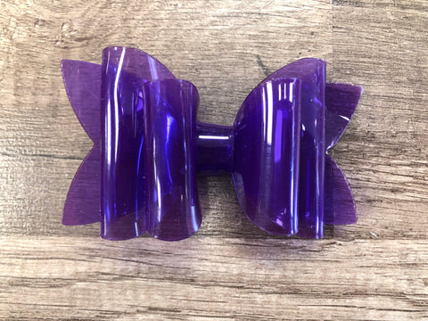 Solid purple bow