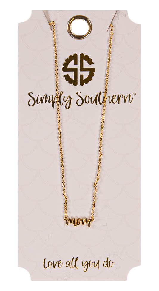 SS Necklace word mom