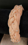 Peach Pearl Braided Headband