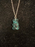 Blue Gummy Bear Earring and Necklace Set