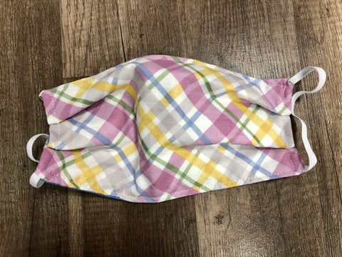 Purple Plaid Face Mask