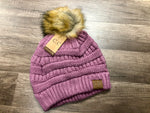 Classic Fur Pom C.C. Beanie