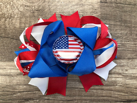 American flag bow