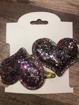 Glitter Valentine’s Hair Clips