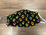 Rainbow Paw Prints Mask