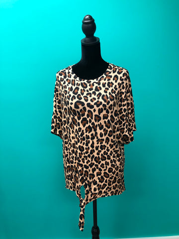 Leopard Knot Tie Top