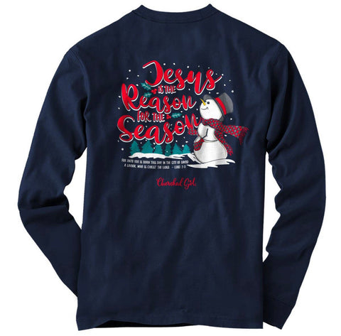 Cherished Girl Womens Long Sleeve T-Shirt Snowman