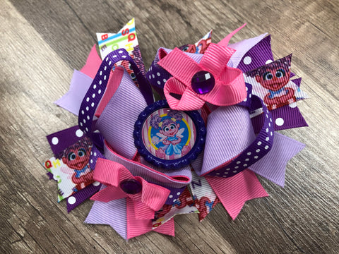 Pink monster bow