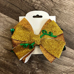 Pumpkin Leatherette Bow