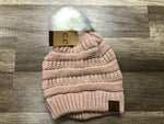 Classic Fur Pom C.C. Beanie